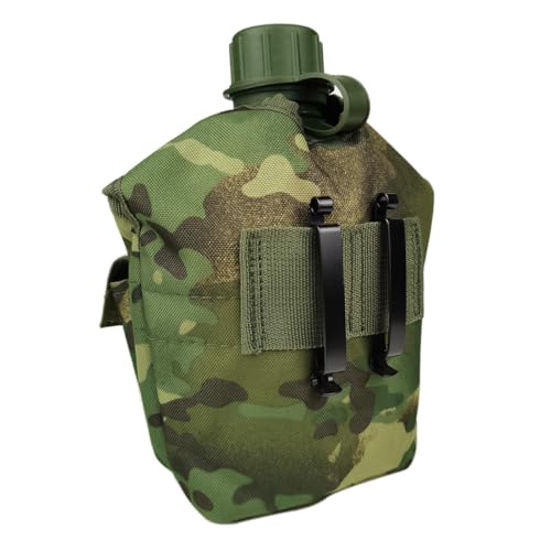 Sea Army Waterfles set Militair Water Kantine Camping Kantine Kit met 1L Waterfles Opvouwbare aluminium Militaire Kantine met handvat Opbergzak 3