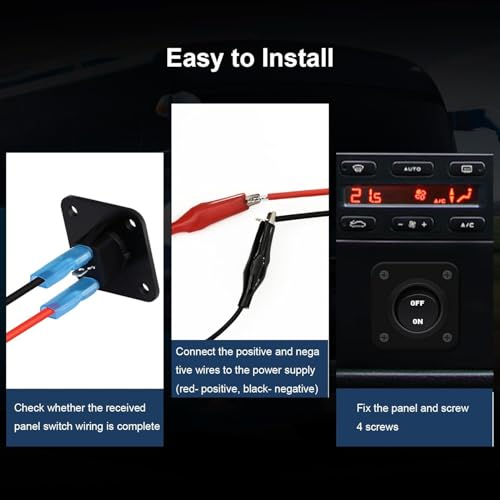 Rocker Switch, Ronde, 1 Band, AAN/UIT, 12-24 V, SPST 3 Pole Switch voor Auto, Caravan, Vrachtwagen, Boot, 10A/125V, 6A/250V 4