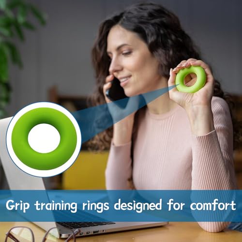 Pak van 3 Grip Versterkers en Trainer, Finger Trainer, Ring Grip Trainer, Hand Trainingsset Grip Sterker, Onderarm, Finger Grip Trainer, voor spiertraining, Occupatietherapie, Krachttraining 5