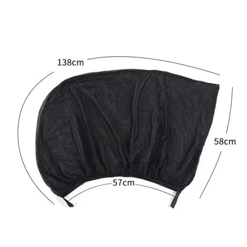 Car Sunscreen Mosquito Net, 1 Paar Auto Zonnescherm Net Gordijn Mesh Window Black Mesh Zijruit Zonnescherm Cover(Front) 4