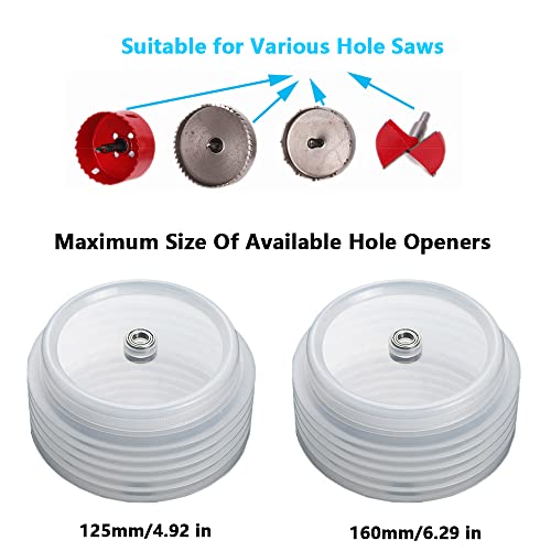 Drill Dust Collector Cover Plafond Hole Saw Dust Box Drywall Stofvanger Elastische Sealing Hole Saws Shaft Dust Protector Bimetal Hole Saw Accessoires met ingebouwde lagers voor 125mm Hole Openers 3