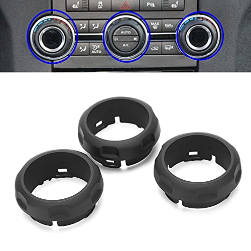 3Stuks Airconditioning Knob Covers, A / C Switch Trim Ringen Geschikt voor Discovery 4 / Sport