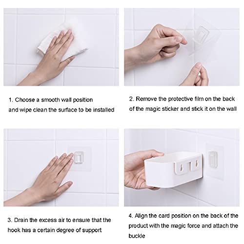 Bedside Bed Organizer opslagrek Zwevende wandschuren Plank Caddy, Stick On Wall Mounted Slaapkamer, Slaapkamer, Kantoor voor glazen, Afstandsbediening, Sleutels, Pens-M 5