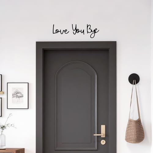 Love You Bye Houten Muur Teken, Modern Home Decoratie boven deur Houten gang Muur Hangen Teken Art Decoratie voor Home Decoratie Liefde en warmte voor familieleden en geliefden 4