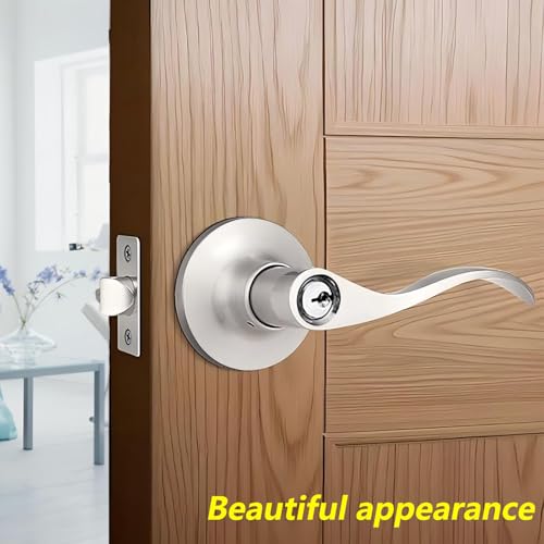 Set van 1 slaapkamer deurkruk, Moderne deurkruk met sleutel, deursloten met lever, deursloten voor binnen 4