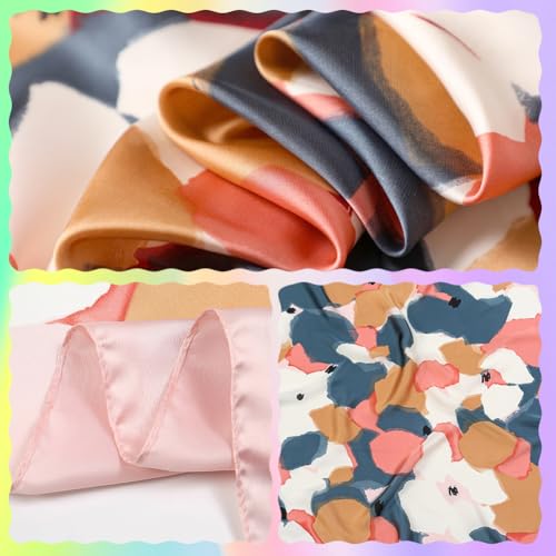 Meisjes sjaal, zacht en elegant chiffon zijde sjaal, veelkleurige sjaal voor meisjes 8-10 jaar, roze, One Size, roze, Eén maat 4