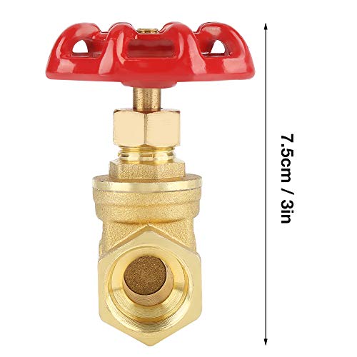 DN15 Brass Gate Valve BSPP G1/2 Rotary Valve 232PSI for Water Oil Gas 3