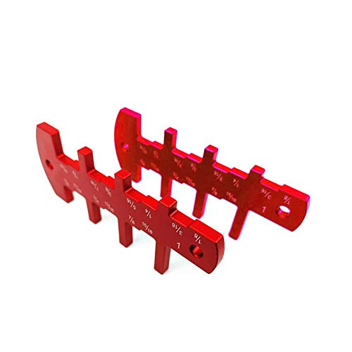Tafelzaag Diepte Hoogte Meter, Aluminium Alloy Router Diepte Sounder, Meethoogte Limit Tools, Rood