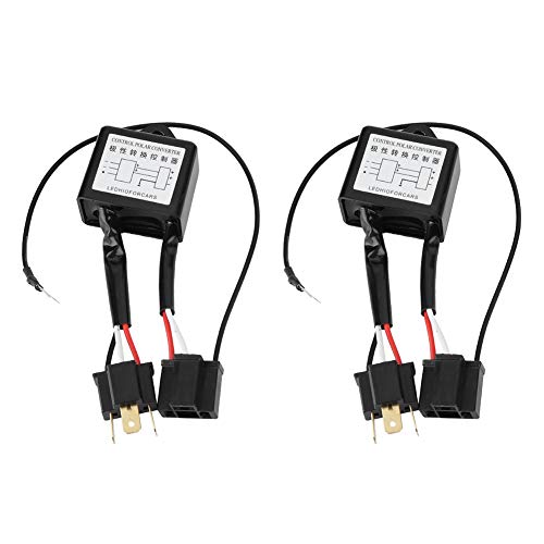2PCS-legering omgekeerde polariteit, LED Negatieve converter Polar Negative Switch Harness Adapter omgekeerde polariteit voor H4