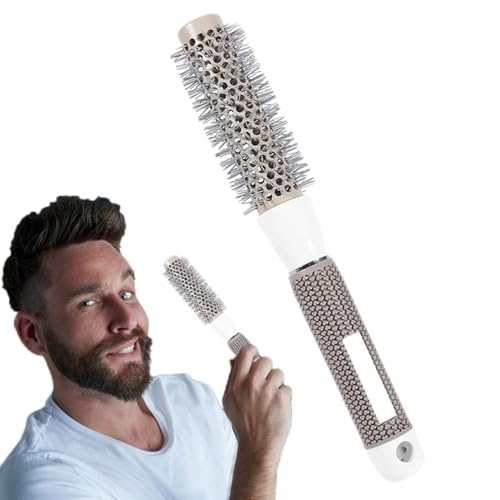 Ronde haarborstel Blow-Dry Drying Style Gezonde Salon Kappers Penselen Heat Resistant Ceramic Iron Comb, Nano Technology (32#)