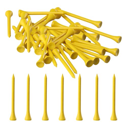 100st Golf Wood T Shirts 70mm Long Golf Tshirt Bamboo Wave Biologisch afbreekbaar wit voor bestuurder Golf Golf Tapijt