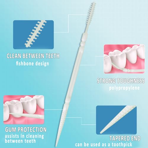 Wegwerpbare plastic tandenstoker tandenstoker tandenstokers draagbare praktische tandenstoker met duidelijk geval 1100 stuks 3