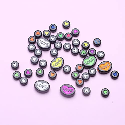 Kralen voor Strijkende Hart Kralen Sterrenkralen Bloem Maan Kralen Kleurrijke Arcryl Kralen voor DIY sieraden armbanden ketting sleutelhangers (B) 4