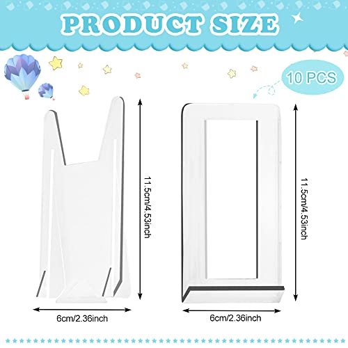 10 st Clear Plastic Display Stand, Acryl plaat staat verstelbaar schuifbaar display sta Easel twee stuk statief Easel Multifunctionele schermen houder voor tekenen