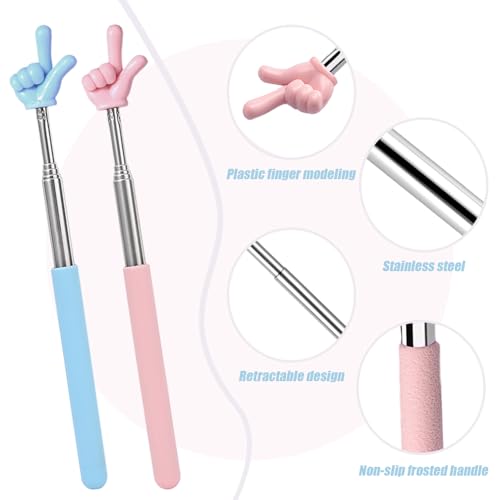 4 st. Intrekbare vingerhandstick Mini intrekbare Pointer Stick Uittrekbare Teacher Pointer Presentatie Finger Pointer Stick Mini Hand vormgegeven klaslokaal pointer voor leraar 5