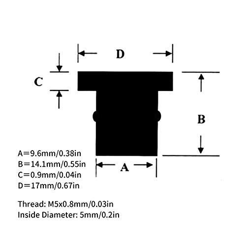 Rubber Noten M5 5 mm Motor Trim bevestigingshulpmiddelen Metrische 50 stuks Wing Noten Accessoires Zadels en andere toebehoren (UN (verpakking van 50) 4