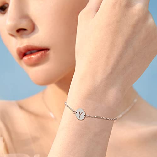 26 st 12mm Titanium stalen brief Link Charms A-Z Alfabet Hangers met roestvrij stalen kabel kettingen & clasps & Jump Rings voor armband connectoren sieraden 4