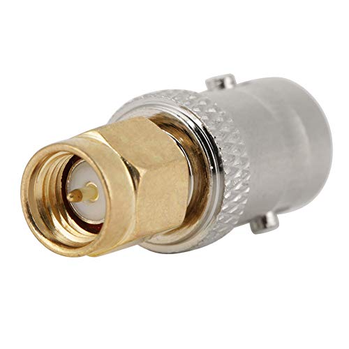 2Pcs BNC Vrouw naar SMA Mannelijke RF Connector Coaxiale Adapter Test Converter, brede bandbreedte, hoge betrouwbaarheid, lange levensduur met PTFE-isolatie, 50Ω 4