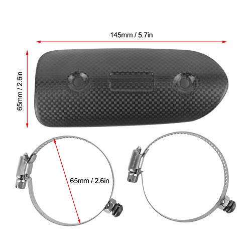 Uitlaatwarmteschild Universele hitteschild Kit Cover droge koolstofvezel uitlaat middelste buis met hitteschild Uitlaat Heat Shield Guard Kit 3