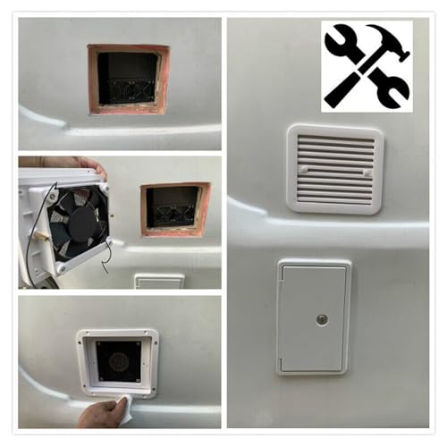 Uitlaatventilator RV, 205x185mm 12V zijventilatie enkele weg 3.6W zijventilatieventilator voor Caravan 3