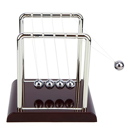 Newton Cradle, Classic Newton Bullet Game, Newton Garland, Balance Garland Ball Toy, Physics Decoration for Desk, Pendulum Ball Decoration (M)
