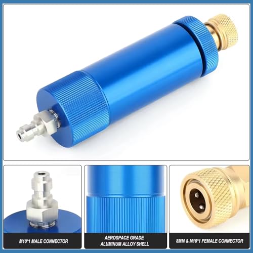 Luchtcompressor, filter, vochtval, olie, waterafscheider, regulator met interne en externe draad 3