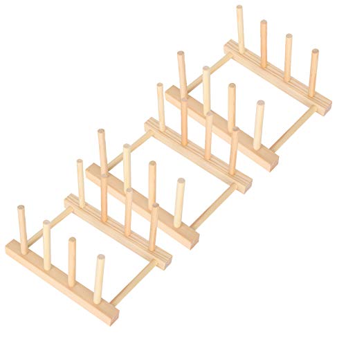Houten Plate Rack Organisator voor kast deksel potten en pannen afdrogen Verticaal Vrijstaande Racks Snijplank Pothouder Hout Innerneed Bamboe Standard Cups Gadsby Keuken 3