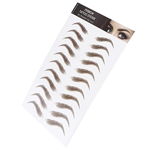 6D Eyebrow Tattoo Sticker Professional Waterproof Eyebrow Transfer Sticker Eyebrow Makeup Tool voor vrouwen en meisjes (Brown)(Brown-10) 3