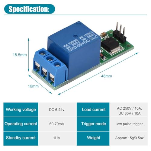 Mini 6-24V Trigger Board Flip Flop Latch Relay Module Bestable Self Locking Switch Low Pulse Triggers Boarding