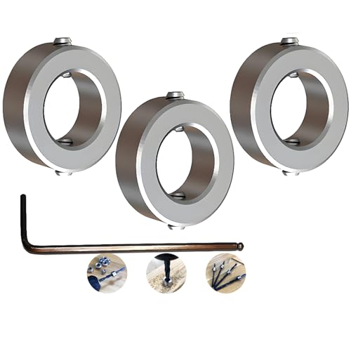 Diepte Halsband stoppen Duurzaam, Ring Positioner Afstand Positioner Locator (ID: 16mm, 3st) voor houtbewerking Drill Bit Consistent boren, met Hex Wrench