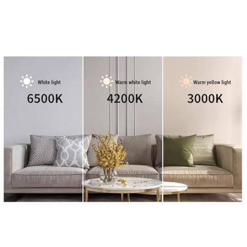 5.3 Inch LED plafond Ventilator Light Set, Retrofit Panel 15W 3CCT Ventilatorlamp met geheugenfunctie voor opknoping en wandmontage