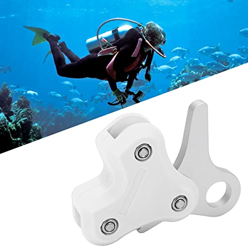 Aluminium Pulley Diving Buoy Underwater Touw Metaal Pulley Touw Reel Duiken Accessoires Onderwater Gereedschap(Wit)