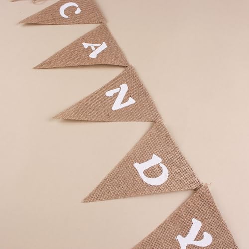 Candy Bar Bunting Banner en Garland voor bruiloft, feest 4