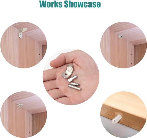 120st 4 stijlen steunposten voor planken, plankhouders, voor meubels, kasten, boekenplanken, keuken, planken, 5mm, 6mm 3