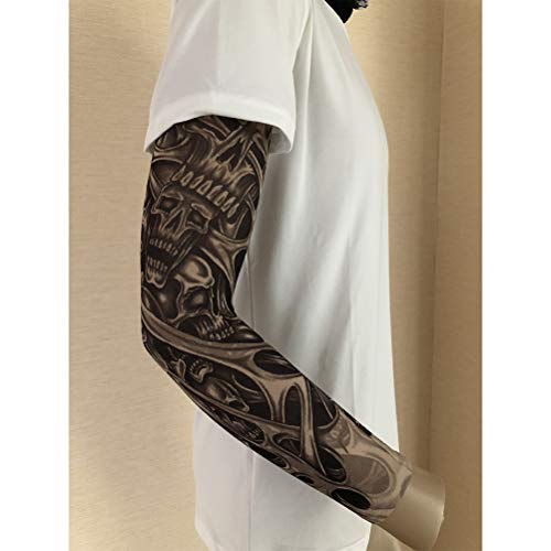 Tattoo Sleeve Tattoo Sleeve Arm Stockeren Tattoo Cover Fiets Fiets UV-bescherming Arm Mouw Beschermende Handschoenen Mannen Vrouwen Outdoor - 6 stuks, Multicolor, M, Multicolour 5