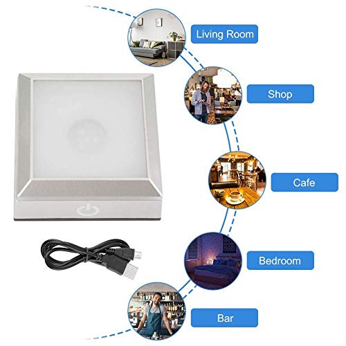 LED Light Base voor kristal- en glaskunst, kleurverloop, lichtvoet met 7 kleur veranderende leds, Home Textile Accessoires, Rechthoekig Design, Licht Display Base 4