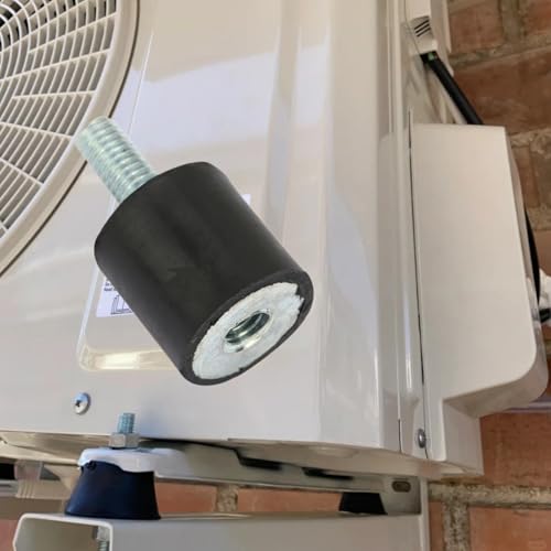 4 st M3 M5 M6 Rubberen bevestigingen Antivibratie Silentblock Car Boat Bobbins Black and Silver Mechanical Tril Damping Ondersteunt Trilling Dempende Pads Shock Absorbers (VD15*15 M5*12) 5