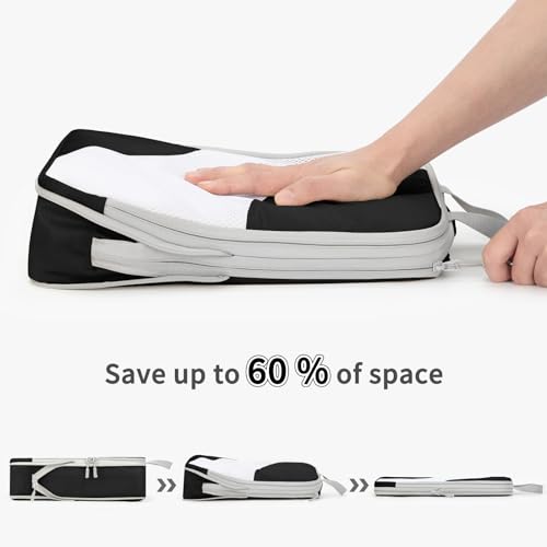 Verpakking Kubussen voor koffers - 7 stuks Compressie Verpakking Cubes Reizen Bagage Organizers Bag - Waterdichte Reis Koffer Organisator Tassen voor kleding Schoenen Cosmetics Toiletartikelen