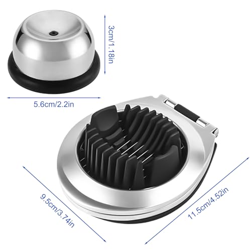 Eiersnijder Roestvrij stalen ei Pricker, Portable Egg Cutter, Egg Cutter voor ronde en ovale schijven, 2-in-1 Egg Slicing Tool voor eieren, Kiwi, Aardbeien