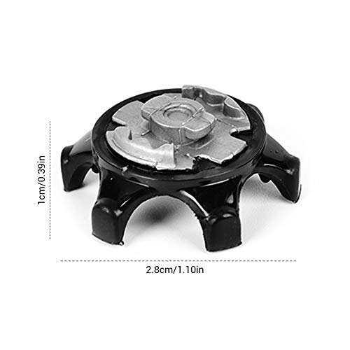 BSTTAI Golfschoenen Spikes, Kneden, Golfschoenen, Eenvoudige Vervanging Schoenen, Spikes Stingers, Eenvoudige Vervanging, Zwart, 20 stuks