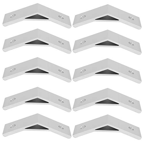 10-st 135 Degree Hoekhaak, Aluminium Rail Aluminium Legering Hoekhaak Haakhaak, voor DIY-projecten, Meubilair en industriële toepassingen (4040-135 graden)