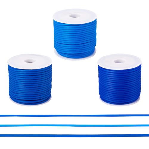 32,8 Yards 2mm Hollow Pipe Rubber Cords Blue Tubing Cords Barber sieraden koorden voor ketting Home Decoratie Brei armband Ornament Enkelbanden DIY Vrouwen Lanyard