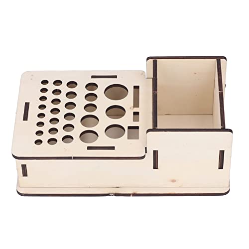 Opslagdoos voor leergereedschappen, Opbergdoos voor leergereedschappen, Opbergdoos voor leermiddelen Lederen Craft Rack Stand Punch Tool Organisator voor DIY, Houten Bord 3