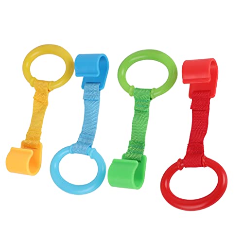 Draagbare Baby Stand Trekt Ring voor Cribs en Dozen 4 Pieces Balance Training Ringen Heat Resistant en Lichtgewicht (Assorted Color)