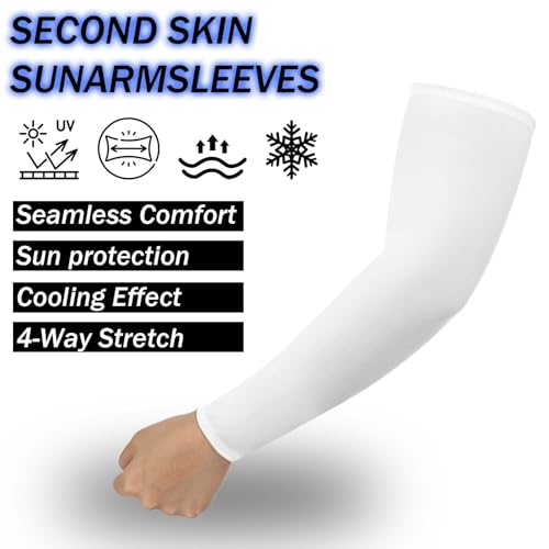 Set van 2 Pairs Armwarmers voor mannen en vrouwen, UV-bescherming, Armwarmers voor Golfrijden, Games, Arm Mouwen voor alle buitenactiviteiten