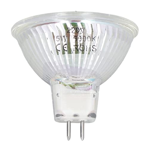 220V 5W LED-lichtbol Highlight COB-lampglas MR16 Lamp Dimbare spot lichtbollen voor slaapkamer woonkamer(Pure wit licht)