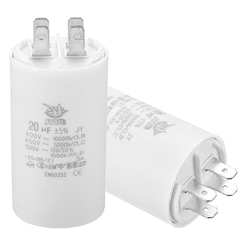 CBB60 20uf-condensatorfunctie, AC 450V, 4 Pin, 50/60 Hz, Dubbele bodemcilinder Inzet voor airconditioning, Waterpomp, Ventilatormotor, Ster, 72 x 40 mm 3