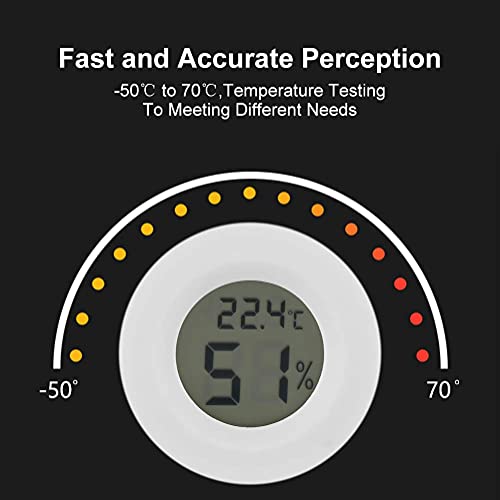 Digitale thermometer Hygrometer Innentemperatur Feuchtigkeits Meter Detektor loopt elektrischer Thermometer mit LCD Anzeige für Auto Küche Innengarten Keller Kühlschrank Schrank 4