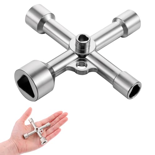 4 rand spanners in 5 maten, driehoekige moersleutel, prullenbak, driehoekige moersleutel, vierkante moersleutel, controlekastsleutel voor kleppen, kranen, kranen, kranen