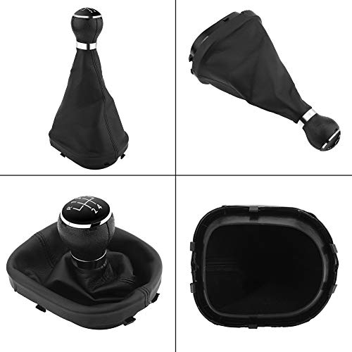 Auto Gear Shift Knob Kit, Auto 5 Speed Plastic + Faux Lederen Gear Shift en stofdichte Gaters Vervanging voor II 2 MK2 2004-2009